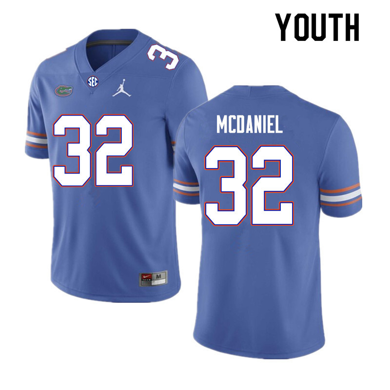 Youth #32 Mordecai McDaniel Florida Gators College Football Jerseys Sale-Royal - Click Image to Close